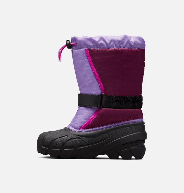 Kids Snow Boots Purple/Black - Sorel Youth Flurry™ - 416038-IVB